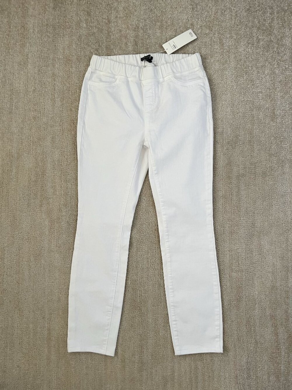 NWT Eileen Fisher White Jeggings Pull On Skinny Jeans XXS